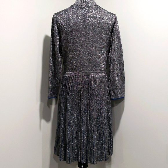 Ted Baker Noaleen Metallic Dress Sz 10  (Ted sz 4) - Picture 4 of 8